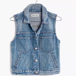 NEW: Madewell denim vest, pristine condition, sz L